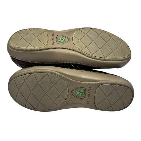 Terrasoles Echo Shoes Womans Size 9 Crossband Slip On Loafer Browns - Picture 6 of 9